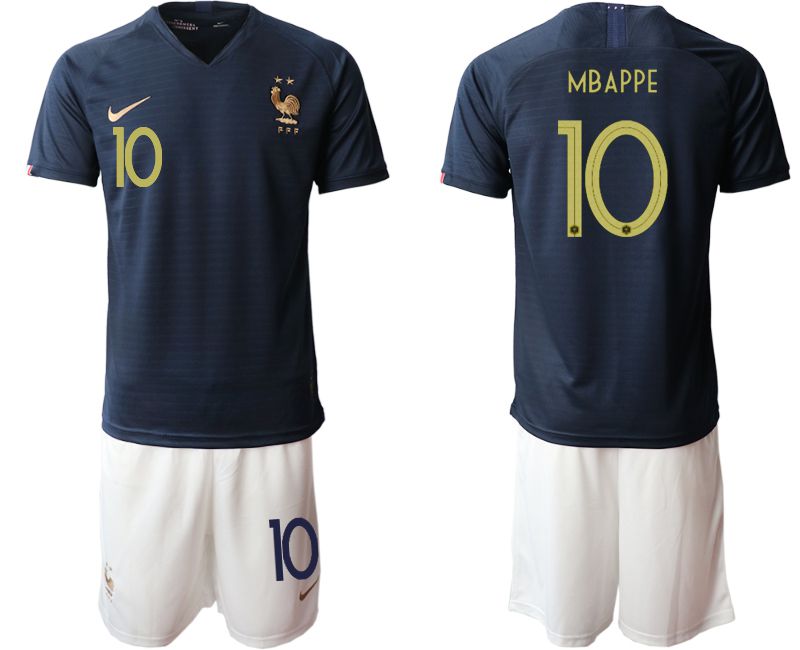 Men 2019-2020 Season National Team French home #10 blue Soccer Jerseys